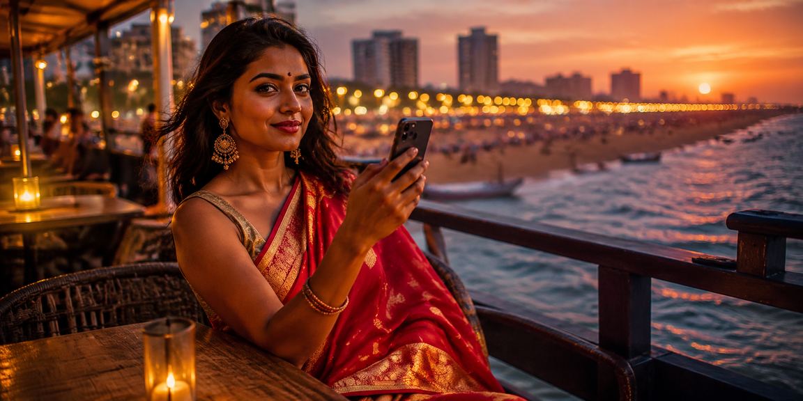Live dealer hosting a casino game in an Indian online casino
